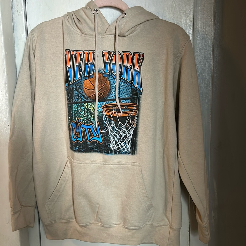 Thrift shop exchange NYC pullover hoodie